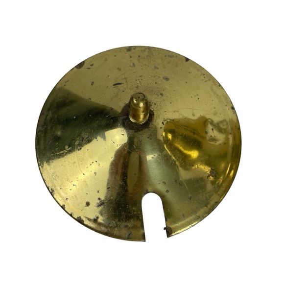 Vintage 60s Brass Fire Starter Pot Mortar And Pestle Cauldron Gold - Picture 4 of 11